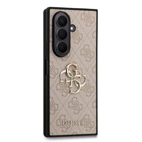 Galaxy Z Fold 7 Kılıf Guess Orjinal Lisanslı PU Deri Büyük Metal Logo Dizaynlı Kapak