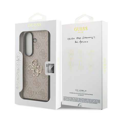 Galaxy Z Fold 7 Kılıf Guess Orjinal Lisanslı PU Deri Büyük Metal Logo Dizaynlı Kapak