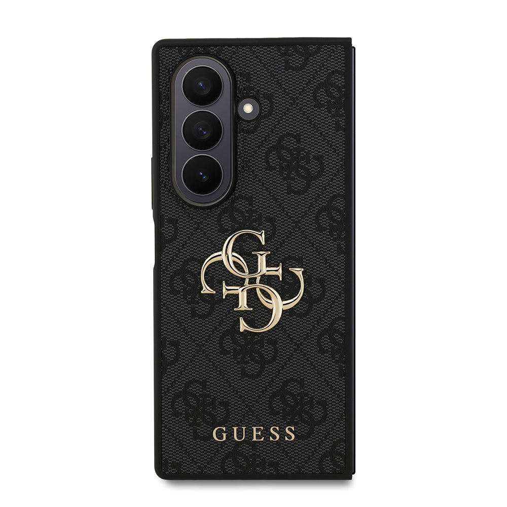 Galaxy Z Fold 7 Kılıf Guess Orjinal Lisanslı PU Deri Büyük Metal Logo Dizaynlı Kapak