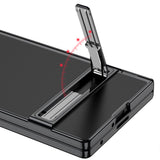 Galaxy Z Fold 7 Kılıf Kamera Korumalı Şeffaf Tasarımlı Zore Lego Standlı Kapak