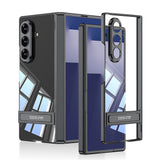 Galaxy Z Fold 7 Kılıf Kamera Korumalı Şeffaf Tasarımlı Zore Lego Standlı Kapak