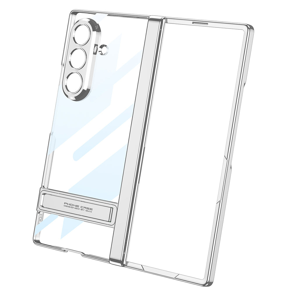 Galaxy Z Fold 7 Kılıf Kamera Korumalı Şeffaf Tasarımlı Zore Lego Standlı Kapak
