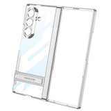 Galaxy Z Fold 7 Kılıf Kamera Korumalı Şeffaf Tasarımlı Zore Lego Standlı Kapak