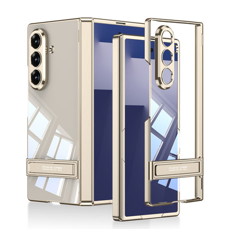 Galaxy Z Fold 7 Kılıf Kamera Korumalı Şeffaf Tasarımlı Zore Lego Standlı Kapak