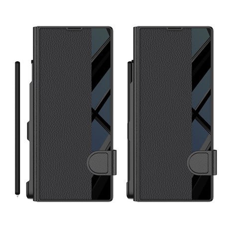 Galaxy Z Fold 7 Kılıf Kamera Korumalı Zore Kıpta Aynalı Kalem Bölmeli Fest Kapak