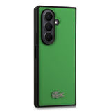 Galaxy Z Fold 7 Kılıf Lacoste Orjinal Lisanslı M-safe Şarj Özellikli Pike Desenli Arka Yüzey İkonik Timsah Metal Logolu Kapak