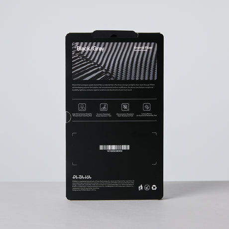 Galaxy Z Fold 7 Kılıf M-safe Şarj Özellikli 600D Aramid Fiber Pitaka Ultra-Slim Classic Serisi Black-Grey Twill Kapak
