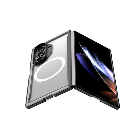 Galaxy Z Fold 7 Kılıf M-safe Şarj Özellikli Airbagli Raptic Shield Serisi Şeffaf Arka Yüzey Kapak