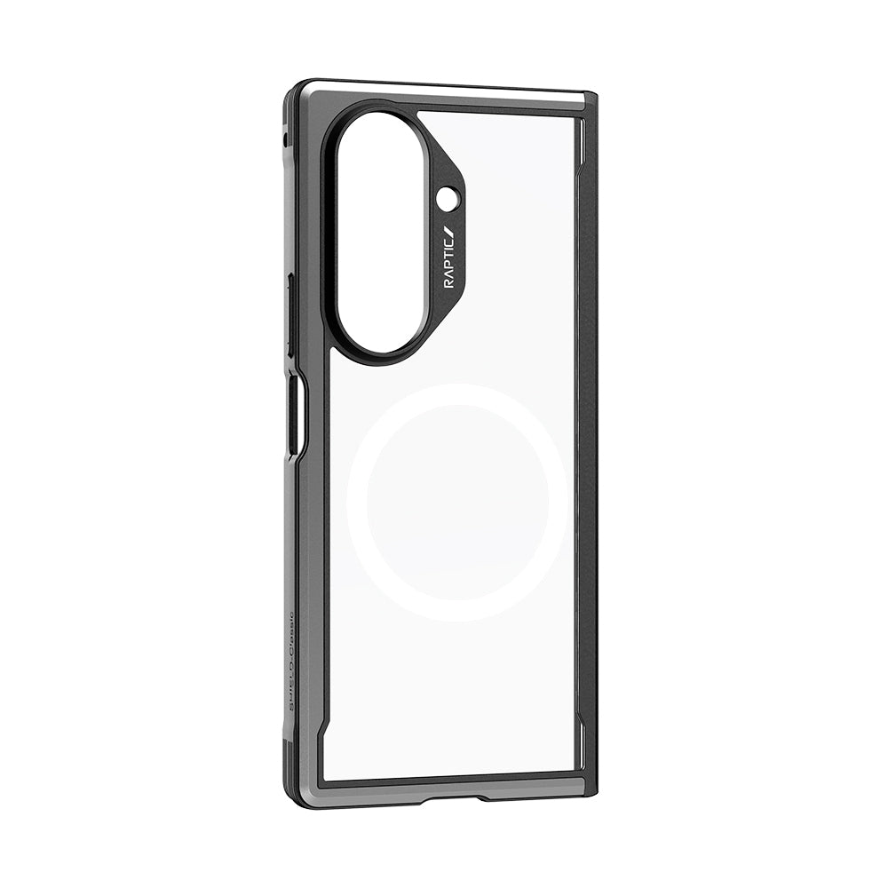 Galaxy Z Fold 7 Kılıf M-safe Şarj Özellikli Airbagli Raptic Shield Serisi Şeffaf Arka Yüzey Kapak