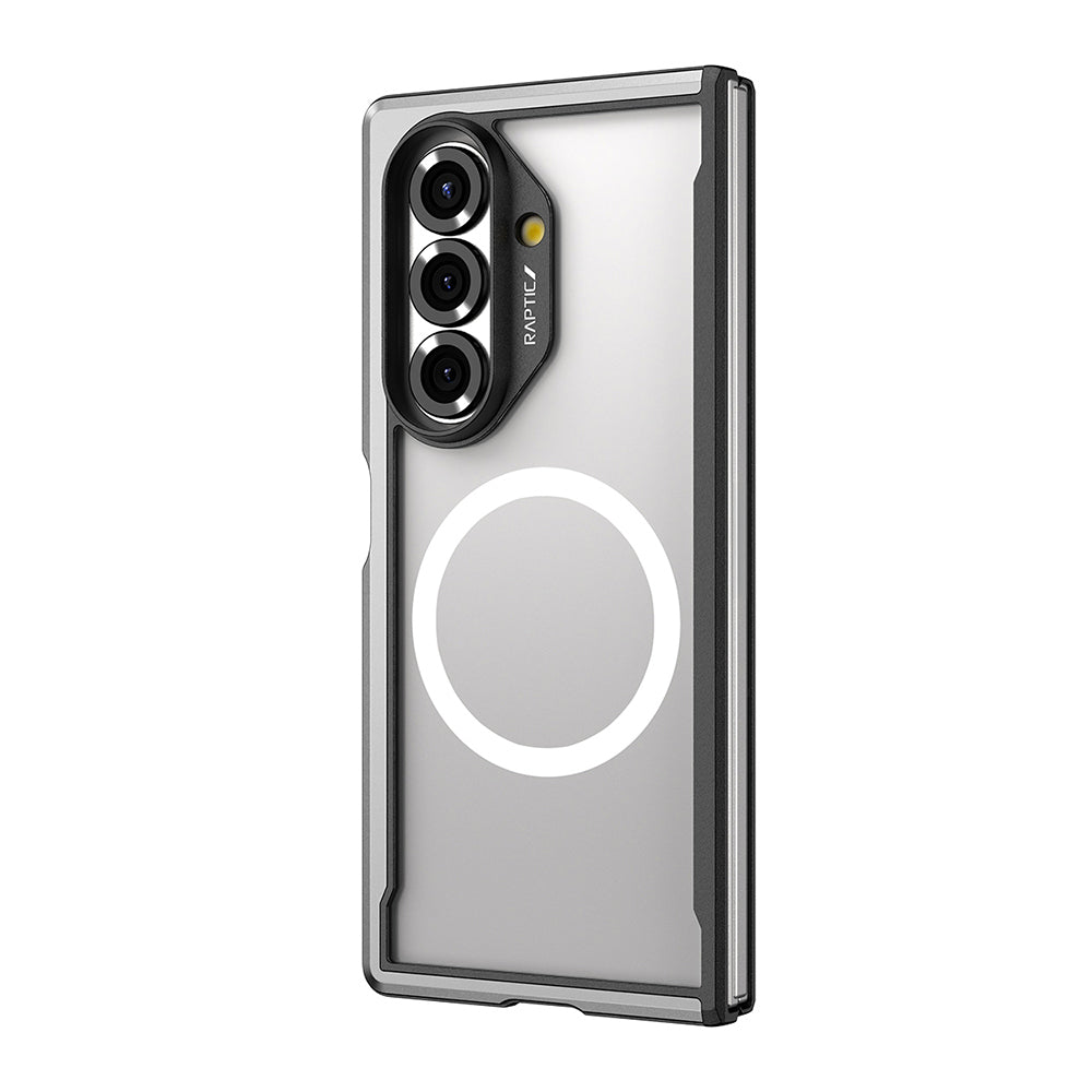 Galaxy Z Fold 7 Kılıf M-safe Şarj Özellikli Airbagli Raptic Shield Serisi Şeffaf Arka Yüzey Kapak