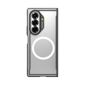 Galaxy Z Fold 7 Kılıf M-safe Şarj Özellikli Airbagli Raptic Shield Serisi Şeffaf Arka Yüzey Kapak