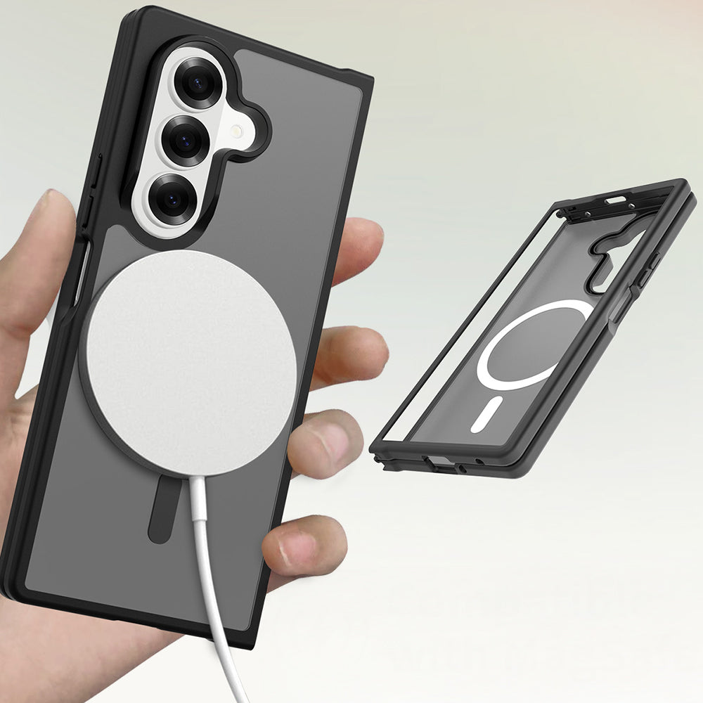 Galaxy Z Fold 7 Kılıf M-Safe Şarj Özellikli Kamera Korumalı Zore Lunex Kapak