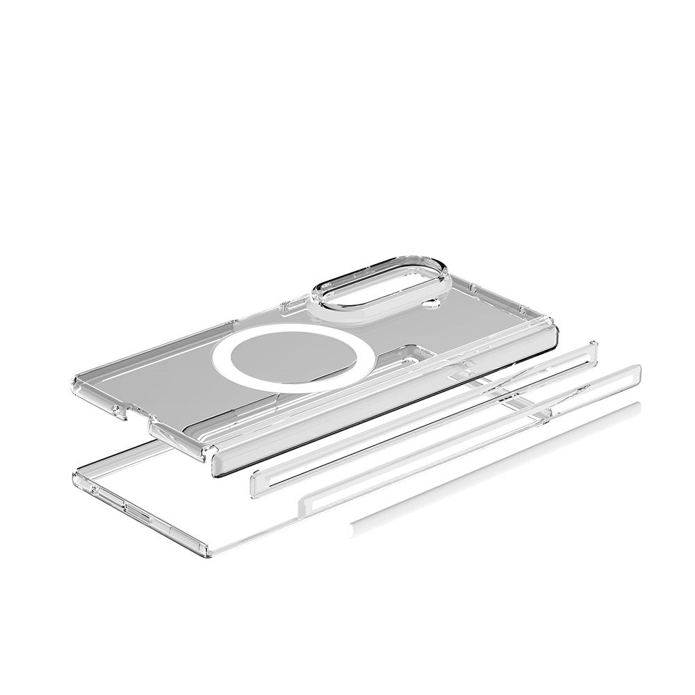 Galaxy Z Fold 7 Kılıf M-safe Şarj Özellikli Transparan Sert PC Wlons Pita Kapak