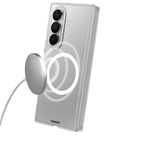 Galaxy Z Fold 7 Kılıf M-safe Şarj Özellikli Youngkit Clear Serisi Kapak