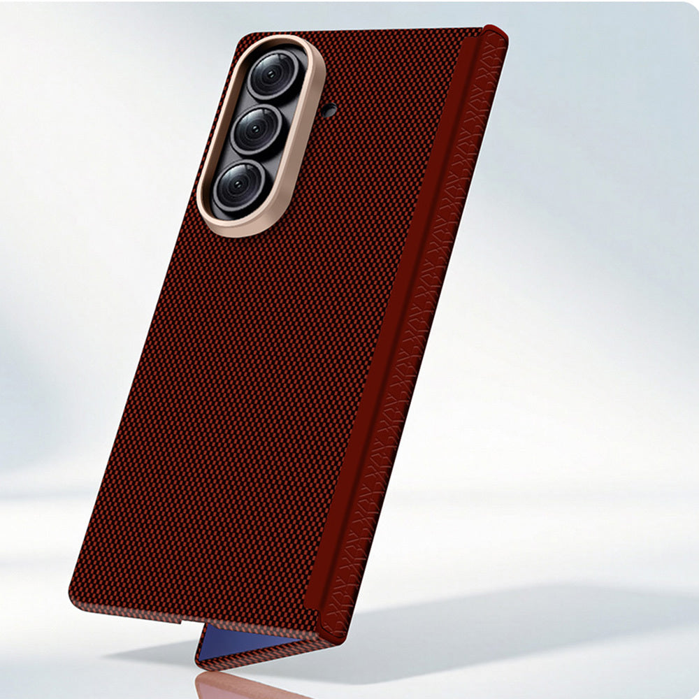 Galaxy Z Fold 7 Kılıf M-Safe Şarj Özellikli Zore Paris Zerre Sert PC Kapak