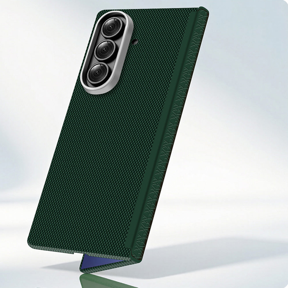 Galaxy Z Fold 7 Kılıf M-Safe Şarj Özellikli Zore Paris Zerre Sert PC Kapak
