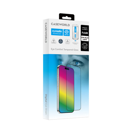 Galaxy Z Fold 8 CaseWorld Applicator Serisi 2.5D Eyesafe Mavi Işık Teknolojili 0.33mm Temperli Cam Ekran Koruyucu+ Uygulama Aparatı