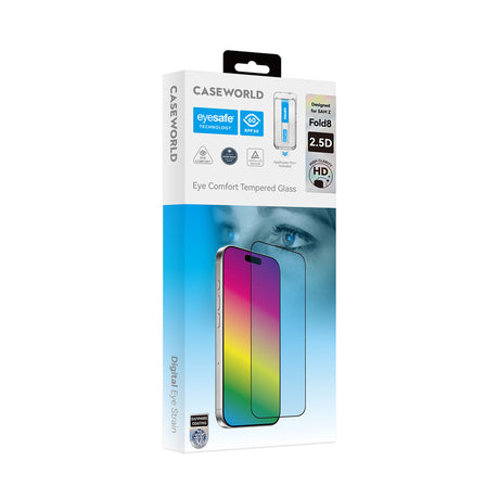 Galaxy Z Fold 8 CaseWorld Applicator Serisi 2.5D Eyesafe Mavi Işık Teknolojili Safir 0.33mm Temperli Cam Ekran Koruyucu + Uygulama Aparatı