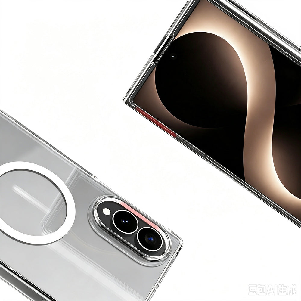 Galaxy Z Fold 8 Kamera Korumalı M-Safe Şarj Özellikli Şeffaf Zore London Sert PC Kapak