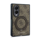 Galaxy Z Fold 8 Kılıf Guess Orjinal Lisanslı M-safe Şarj Özellikli 360 Derece Dönebilen Standlı PU Metal Logolu Kapak