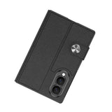 Galaxy Z Fold 8 Kılıf Karbon Fiber Tasarımlı Magnetik Tokalı Kartlıklı Zore Kıpta Zegna Kapak