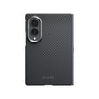 Galaxy Z Fold 8 Kılıf M-safe Şarj Özellikli 600D Aramid Karbon Fiber Menteşe Butonlu Pitaka Black-Grey Twill Kapak