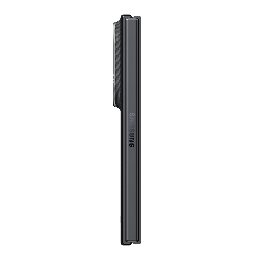 Galaxy Z Fold 8 Kılıf M-safe Şarj Özellikli 600D Aramid Karbon Fiber Pitaka Edge Serisi Black-Grey Twill Kapak