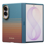Galaxy Z Fold 8 Kılıf M-safe Şarj Özellikli Aramid Karbon Fiber Menteşe Butonlu Suite Pitaka Sunset 2.0 California Dream Serisi Kapak