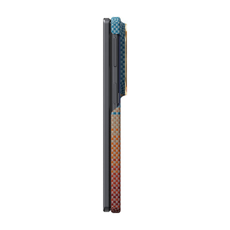 Galaxy Z Fold 8 Kılıf M-safe Şarj Özellikli Aramid Karbon Fiber Pitaka Sunset 2.0 California Dream Serisi Kapak