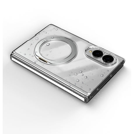 Galaxy Z Fold 8 Kılıf M-safe Şarj Özellikli Transparan Sert PC Wlons Pita Standlı Kapak