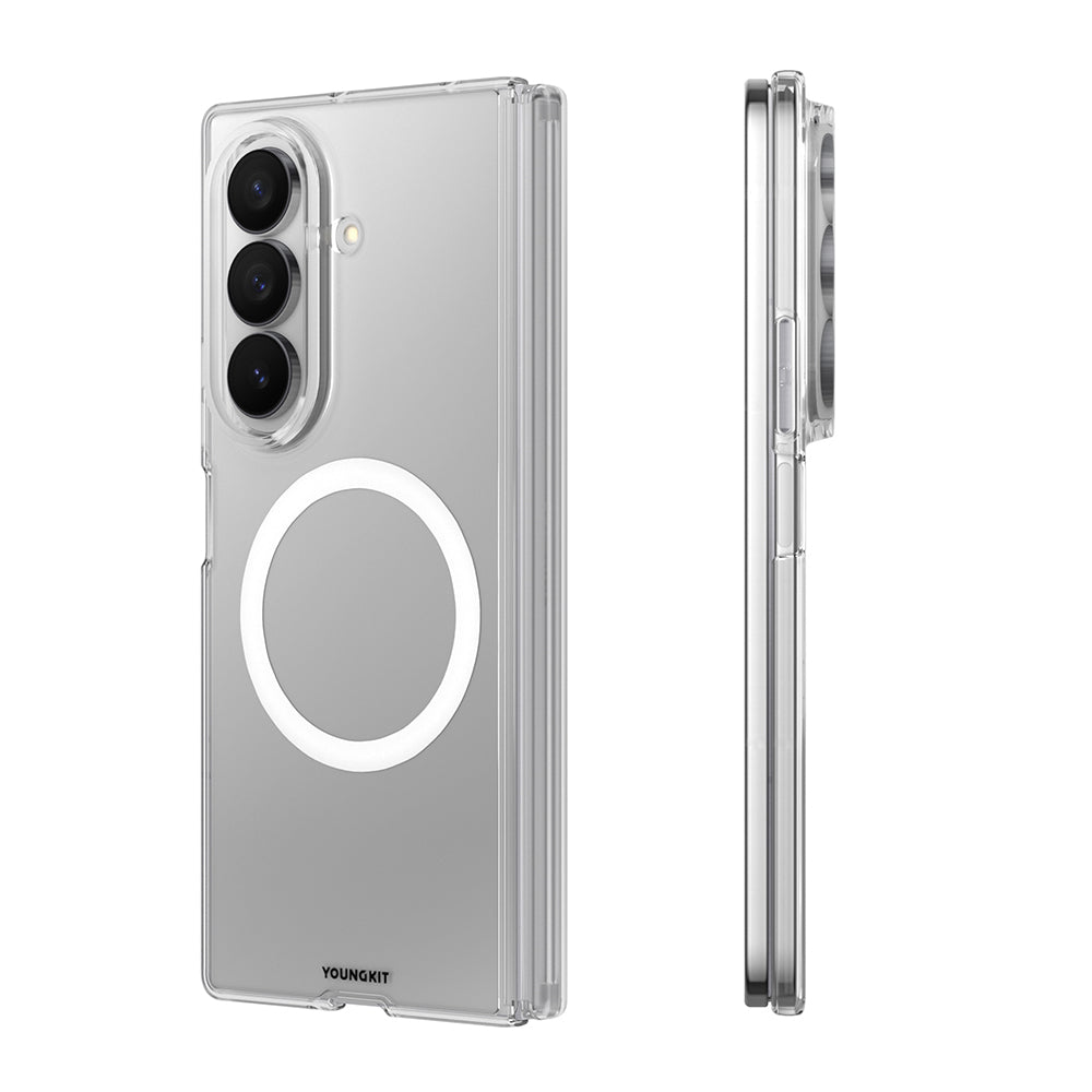 Galaxy Z Fold 8 Kılıf M-safe Şarj Özellikli Youngkit Clear Serisi Kapak