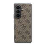Galaxy Z Fold 8 Ultra Kılıf Guess Orjinal Lisanslı M-safe Şarj Özellikli 4G Desenli Yazı Logolu PU Deri Kapak