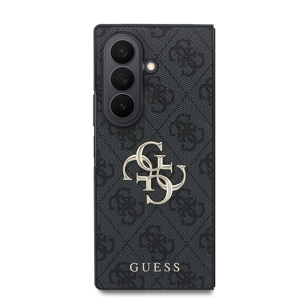 Galaxy Z Fold 8 Ultra Kılıf Guess Orjinal Lisanslı M-safe Şarj Özellikli PU Deri 4G Desenli Yazı Logolu Kapak