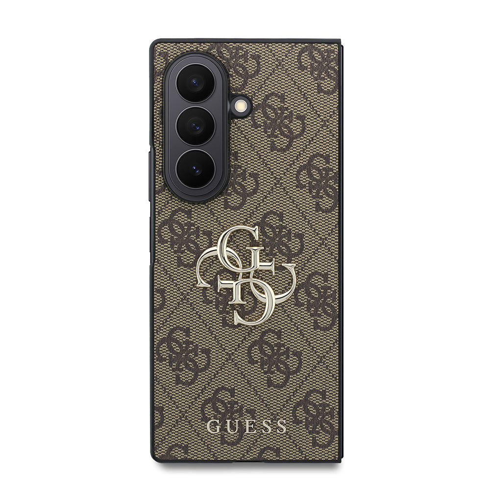 Galaxy Z Fold 8 Ultra Kılıf Guess Orjinal Lisanslı M-safe Şarj Özellikli PU Deri 4G Desenli Yazı Logolu Kapak