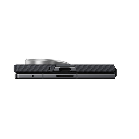 Galaxy Z Fold 8 Ultra Kılıf M-safe Şarj Özellikli 600D Aramid Karbon Fiber Pitaka Edge Serisi Black-Grey Twill Kapak