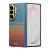 Galaxy Z Fold 8 Ultra Kılıf M-safe Şarj Özellikli Aramid Karbon Fiber Menteşe Butonlu Suite Pitaka Sunset 2.0 California Dream Serisi Kapak