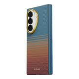 Galaxy Z Fold 8 Ultra Kılıf M-safe Şarj Özellikli Aramid Karbon Fiber Menteşe Butonlu Suite Pitaka Sunset 2.0 California Dream Serisi Kapak