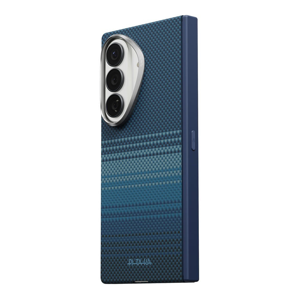 Galaxy Z Fold 8 Ultra Kılıf M-safe Şarj Özellikli Aramid Karbon Fiber Menteşe Butonlu Suite Pitaka Sunset-Moonrise Serisi Kapak