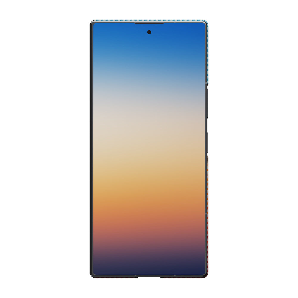 Galaxy Z Fold 8 Ultra Kılıf M-safe Şarj Özellikli Aramid Karbon Fiber Pitaka Sunset 2.0 California Dream Serisi Kapak