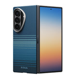 Galaxy Z Fold 8 Ultra Kılıf M-safe Şarj Özellikli Aramid Karbon Fiber Pitaka Tactile Woven Sunset-Moonrise Serisi Kapak