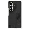 Galaxy Z Fold 8 Ultra Kılıf M-safe Şarj Özellikli Metal Kamera Çerçeveli Raptic Aramid SkinPro Serisi Karbon Kapak