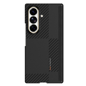Galaxy Z Fold 8 Ultra Kılıf M-safe Şarj Özellikli Metal Kamera Çerçeveli Raptic Aramid SkinPro Serisi Karbon Kapak