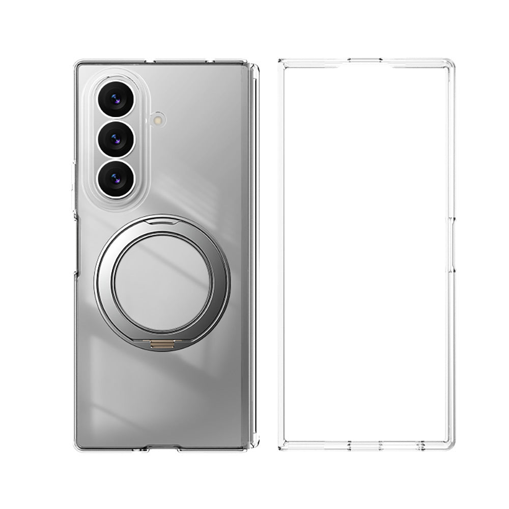 Galaxy Z Fold 8 Ultra Kılıf M-safe Şarj Özellikli Transparan Sert PC Wlons Pita Standlı Kapak