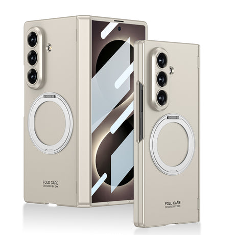 Galaxy Z Fold 8 Ultra Kılıf M-safe Şarj Özellikli Zore Kıpta KPT-07 Ring Standlı Sert PC Kapak