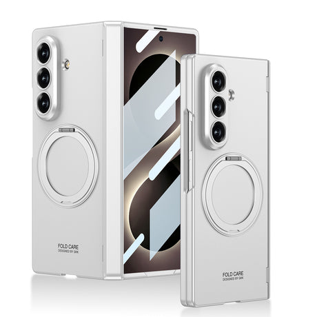 Galaxy Z Fold 8 Ultra Kılıf M-safe Şarj Özellikli Zore Kıpta KPT-07 Ring Standlı Sert PC Kapak