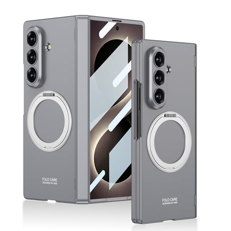 Galaxy Z Fold 8 Ultra Kılıf M-safe Şarj Özellikli Zore Kıpta KPT-07 Ring Standlı Sert PC Kapak