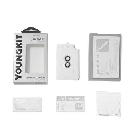 Galaxy Z Fold 8 Youngkit Alloy Original Parlama Önleyici Kamera Lens Koruyucu + Kolay Uygulama Aparatlı