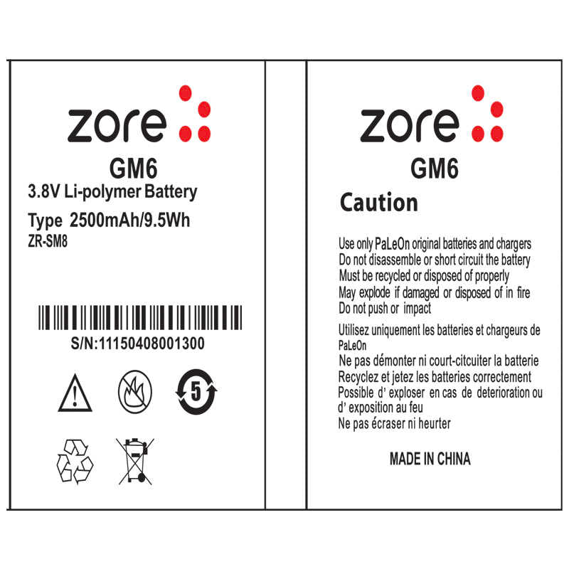General Mobile 6 Zore A Kalite Uyumlu Batarya