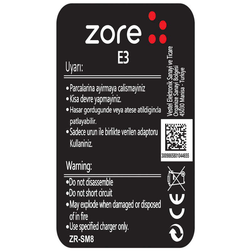 General Mobile Discovery E3 Zore A Kalite Uyumlu Batarya
