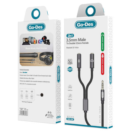 ​Go Des GAC-228 Kulaklık Ve Mikrofon Ucu Çoğaltıcı